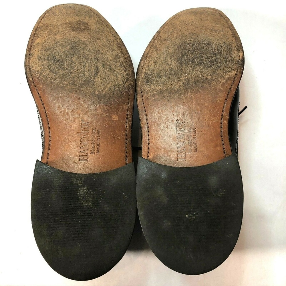 SOLD HANOVER All Leather Combination Black Shoes - Picture 4 of 8